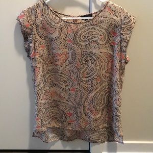 The Limited pink & tan blouse